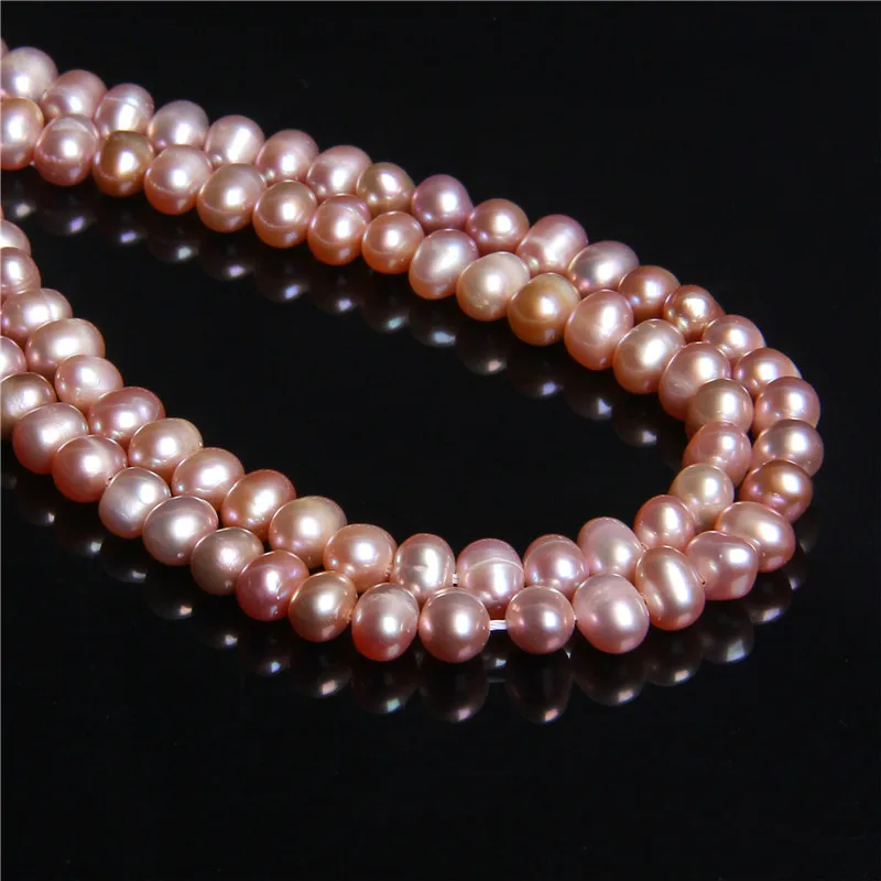 5-4.5mm pink AA Бусы из настоящего натурального жемчуга, настоящий пресноводный жемчуг, бусины в стиле барокко, свободные жемчужины для самостоятельного изготовления браслетов и ожерелий, ювелирных изделий 14,5" - Цвет: 5-4.5mm pink AA