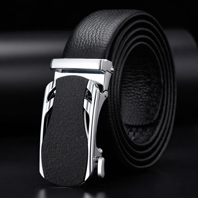 Peikong роскошный бренд черный высокое качество автоматическая пряжка кожа для