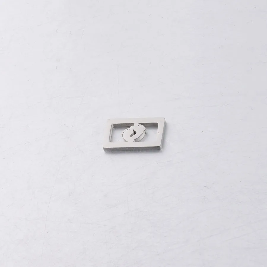 feet steel Fnixtar Прямоугольник Дерево собака Лапа угол подвески-соединители для DIY плетение браслет Изготовление нержавеющая сталь Зеркальная полировка 20 шт./лот - Окраска металла: feet steel