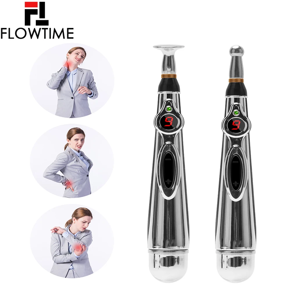 Новинка электронная акупунктура ручка массажер Электрический меридиан лазерная