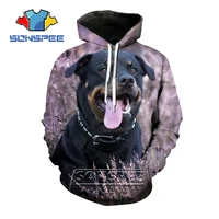 sonspee 3d print animal rottweiler dog lovely hoodie streetwear casual harajuku sweatshirt women mans oversized tops clothing