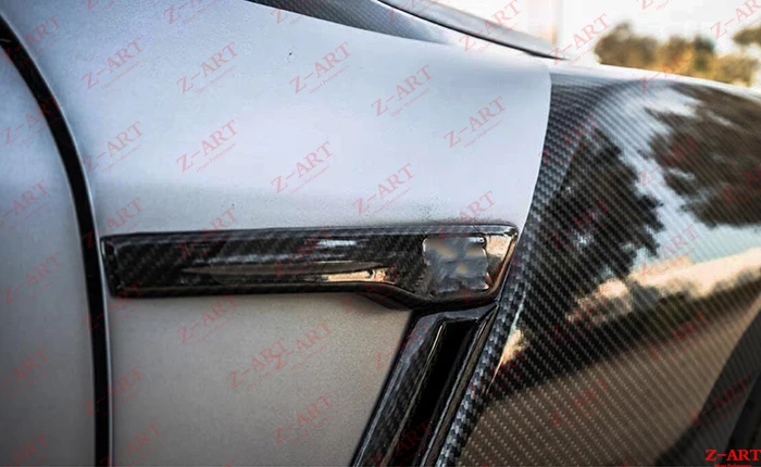 Z ART R35 углеродное волокно спереди значок на крыло для GTR переднее отделка GT R с