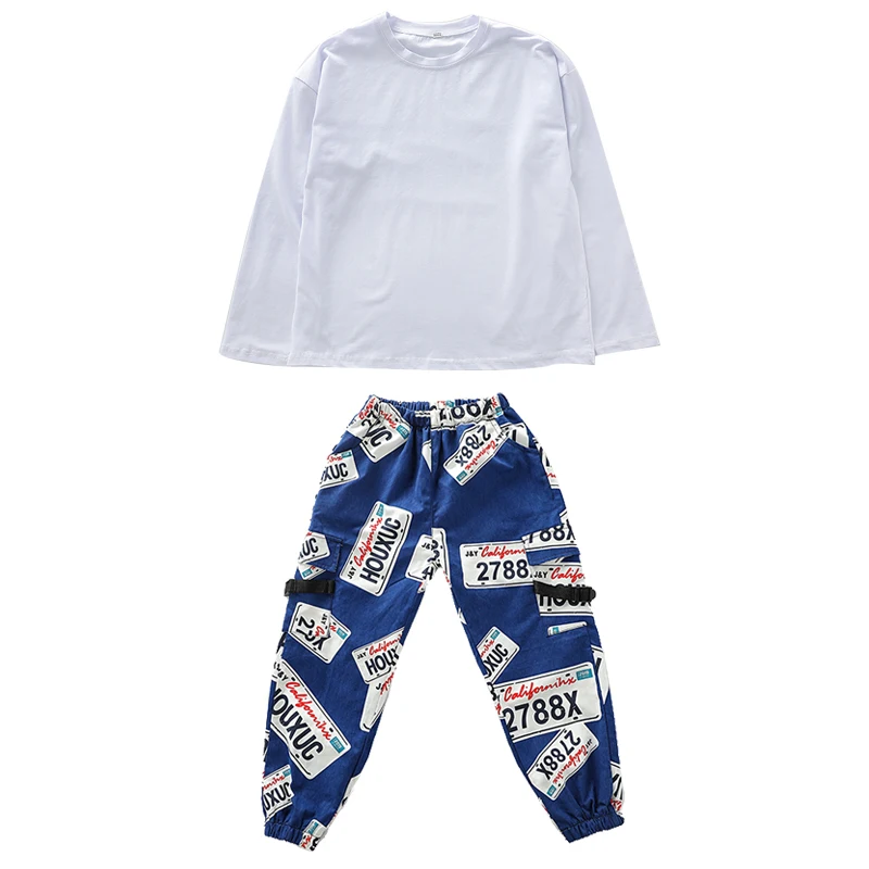 Костюм для джазовых танцев детский свободный костюм уличных в стиле хип-хоп