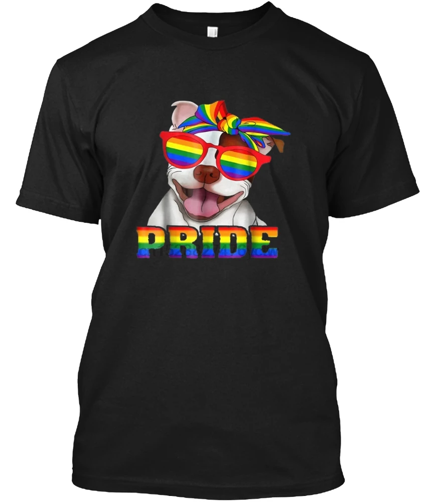 Мужская футболка Pitbull Gay Pride Dog clothes Lgbt Funn (2) женская |