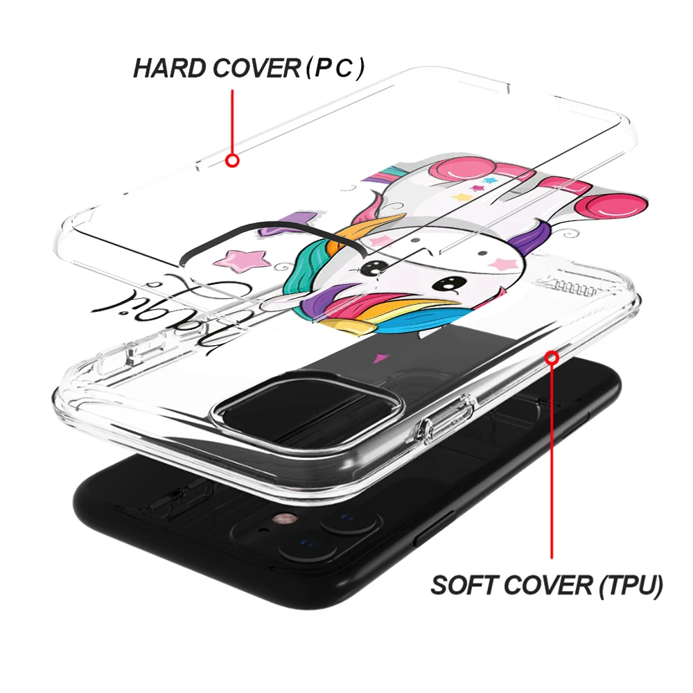 Прозрачный чехол-держатель для фотографий iPhone 11 Pro Max мягкий силиконовый чехол из