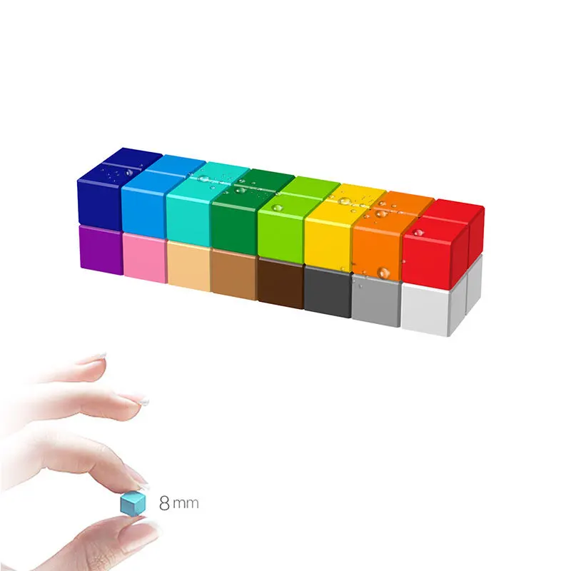 

Mini Size Colorful Magnet Cube Children Magnetic DIY Model Educational Math Building Blocks Kids Toys Birthday Gifts