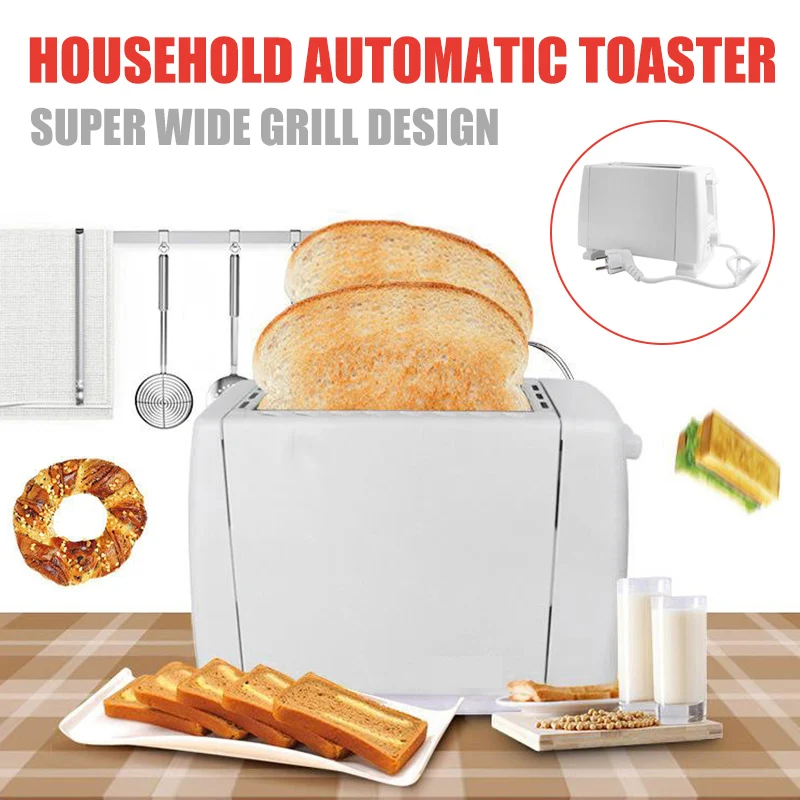 

Easy to Clean Nonstick Sandwich Maker 2 Slice Wide Slot Toaster Home Sandwich Breakfast Machine MYDING