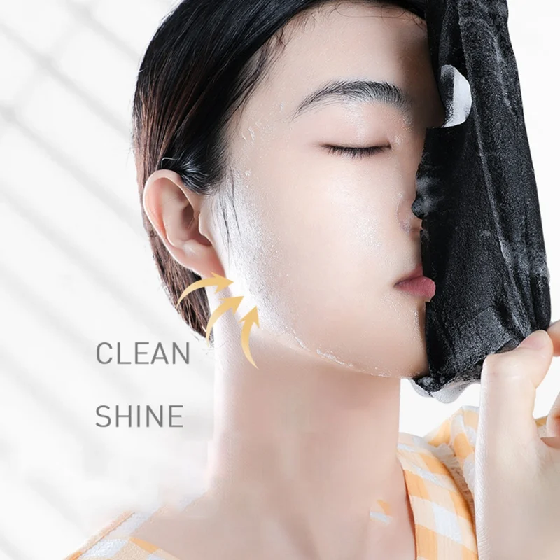 Очищающая усадочная поры маска для лица с контролем жирности бамбуковый уголь