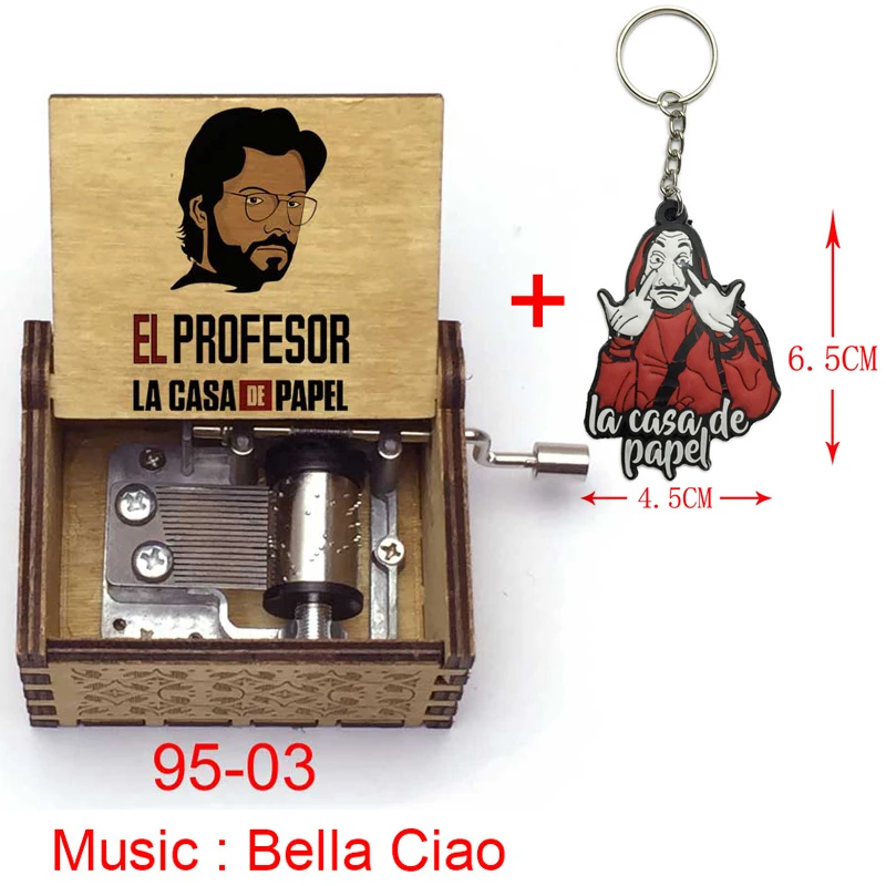La Casa De Papel Bella Ciao Музыкальная шкатулка с принтом Salvador Dali бумажная домашняя печать