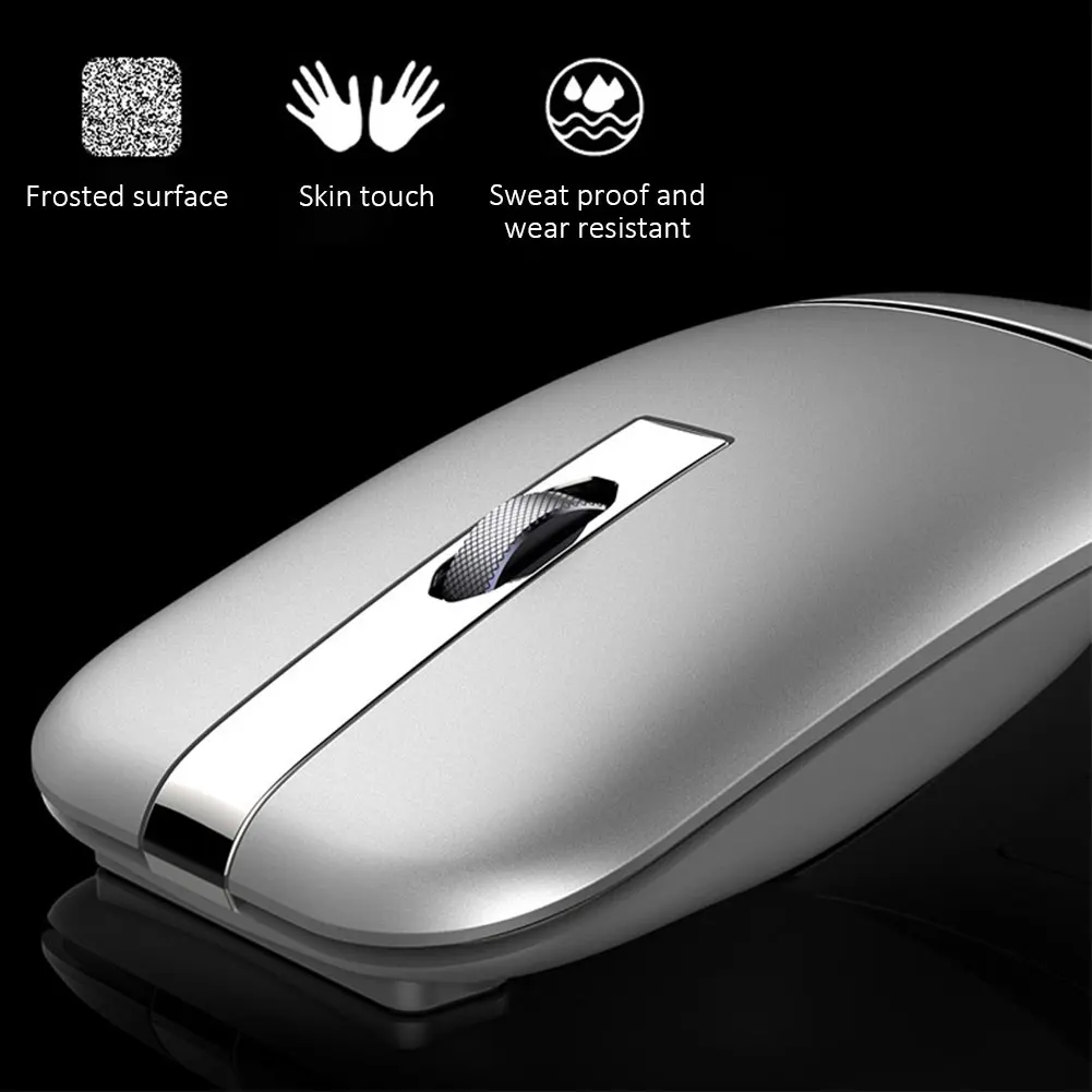 

Rotatable Rechargeable Bluetooth 2.4GHz Ultra Thin Silent Click Foldable Arc Non-Slip Home Office Wireless Mouse