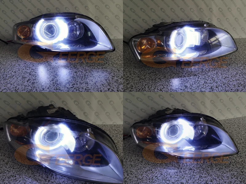 Для Audi A4 S4 RS4 2005 2006 2007 2008 2009 ксеноновая фара отличное Ультра яркое освещение COB комплект светодиодов «глаза ангела» halo ring