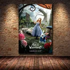 Плакат с изображением Алисы в стране чудес из популярного мультфильма Disney, Картина на холсте для украшения гостиной, спальни