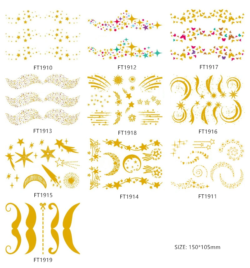 Тени для век веснушки татуировки рассыпчатые золотые точки украшение лица