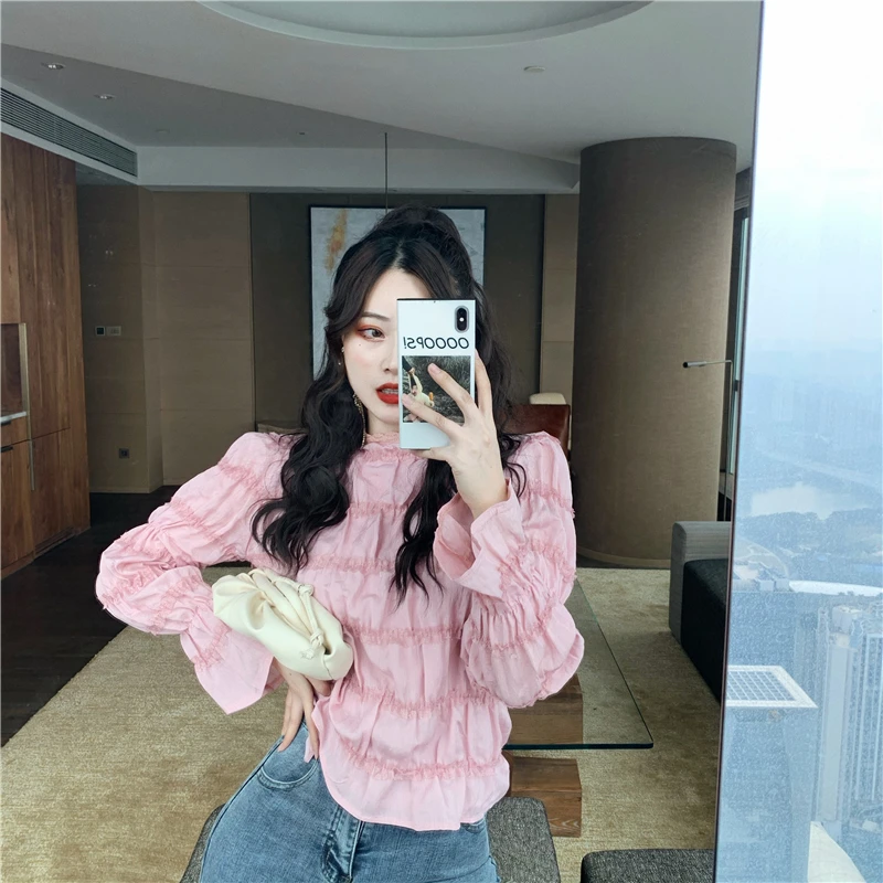 

Long Sleeve Shirts Spring Women Blouses Fashion Brand Ladies Tops Korean Style Blusas Mujer De Moda Camisa Feminina New Solid