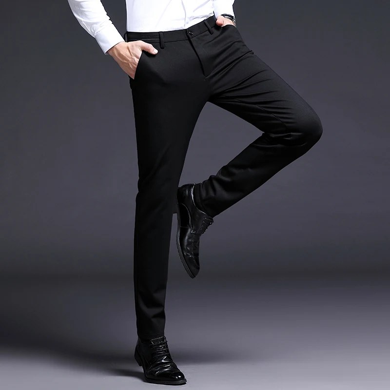 Модные мужские брюки WOLF ZONE 2020 брендовые классические деловые повседневные