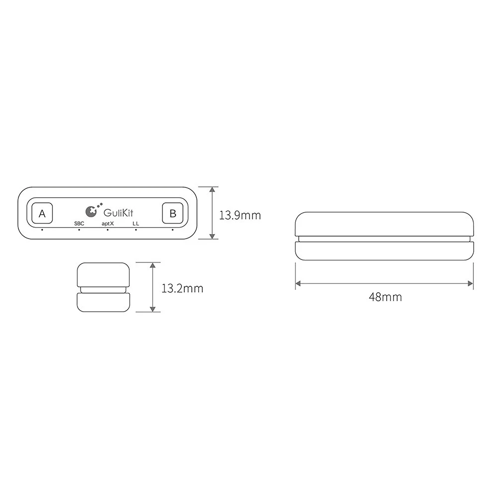 

GuliKit Type-C USB Audio Cordless BT Trans-mitter Adapter Low Latency Transceiver for Switch / Switch Lite / PS4 / PC