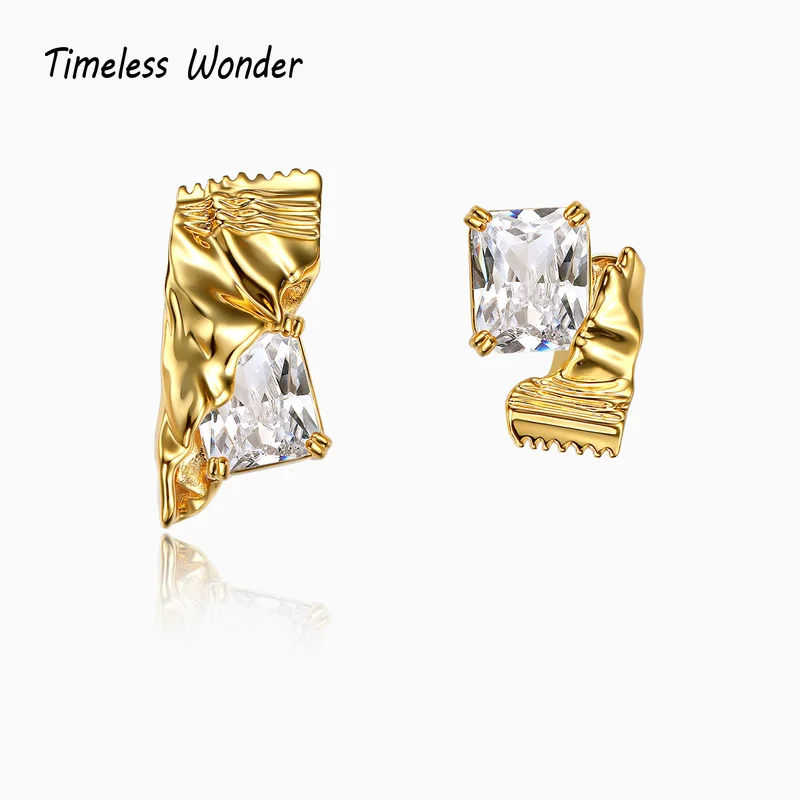 

Timeless Wonder Sweet Zirconia Geo Candy Stud Earrings for Women Designer Jewelry Goth Gift Ins Egirl Emo Boho Rare Date US 7331
