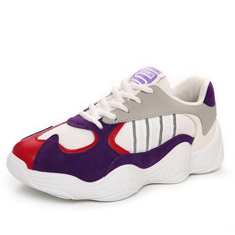 Женские кроссовки на платформе спортивная обувь плоской подошве повседневные