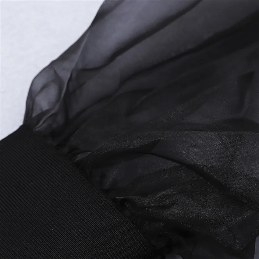 

UKCNSEP Women Bandage Jumpsuit 2020 New Arrival Sexy Summer Puff Long Sleeve V Neck Bodycon Elegant Bodysuit Women Rompers