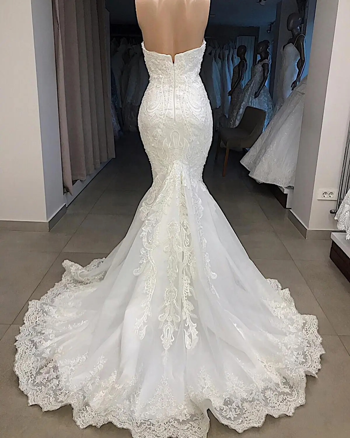 Vestido De Noiva Sereia Sexy Beaded Lace Mermaid Wedding Dresses 2019 Off Shoulder Bride Wedding Gowns Robe De Mariee Dress