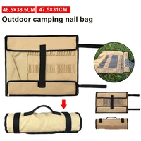tent nail and hammer storage bag heavy duty thickened tent accessories tool bag for pegs stakes hammer outdoor camping equipment