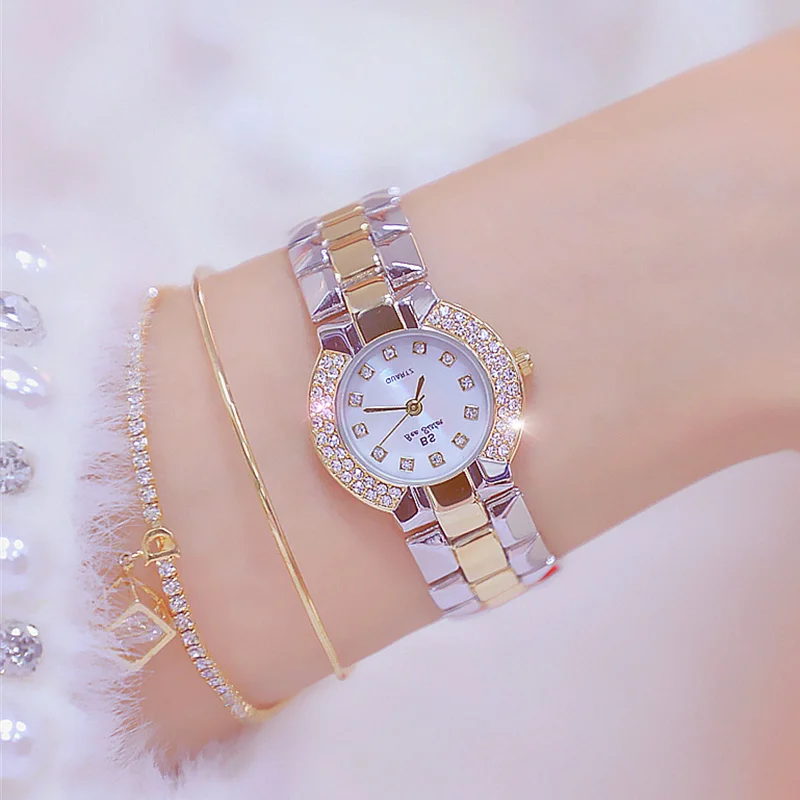 ЖЕНСКИЕ НАРЯДНЫЕ часы 2020 роскошный бренд золотистый серебристый цвета алмаза