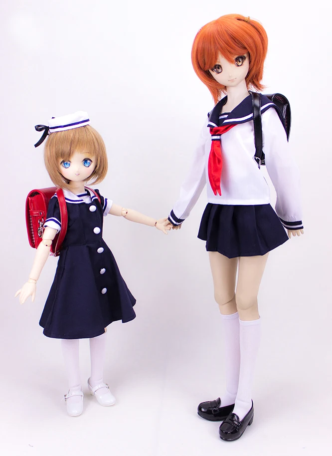 Новая сумка для куклы bjd школьный ранец 1/4 1/3 MSD красный / черный японский рюкзак