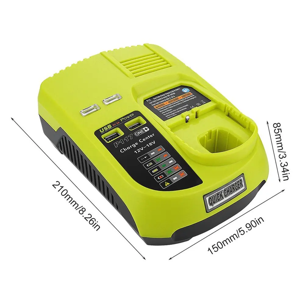 

Battery Charger,Battery Pack Power Tool,Rechargeable For Ryobi P117,Ni-Cd Ni-Mh Li-Ion Battery Charger Plastic