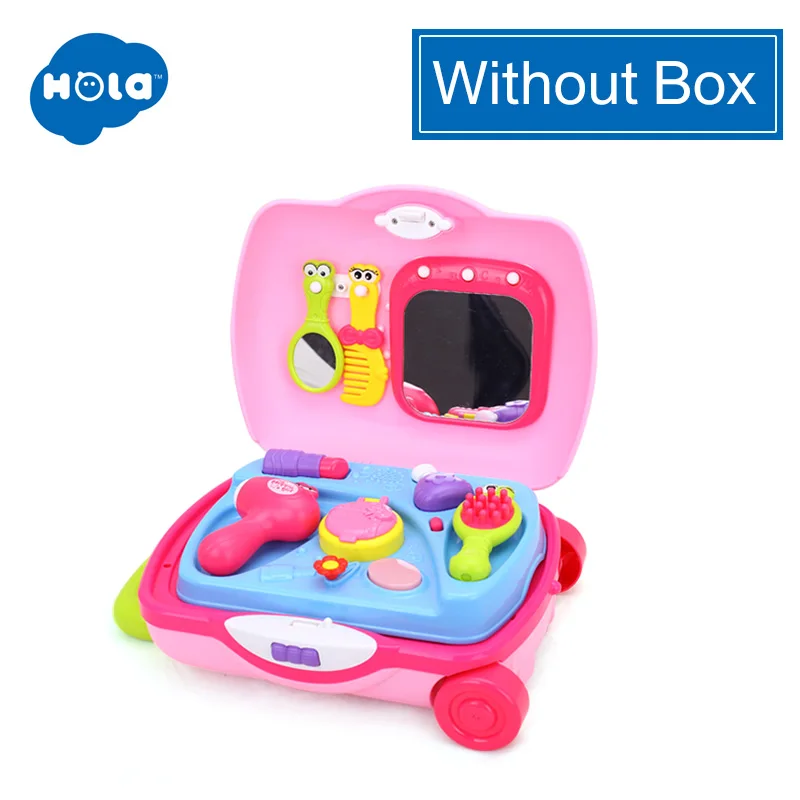 WITHOUT BOX Ролевые игры, игрушки, комплект макияжа для детей, парикмахерские, макияж для детей, девочек, игрушечный туалетный столик - Цвет: WITHOUT BOX