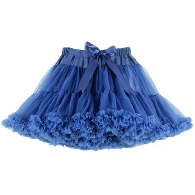 Navy Blue Женская однотонная фатиновая Юбка пышная юбка-пачка, юбки-пачки Праздничная юбка принцессы для девочек, фатиновая юбка для взрослых - Цвет: Navy Blue