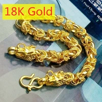 domineering gold plated dragon bracelet for men women charm bracelet bangle unisex jewelry wedding bracelet accessories