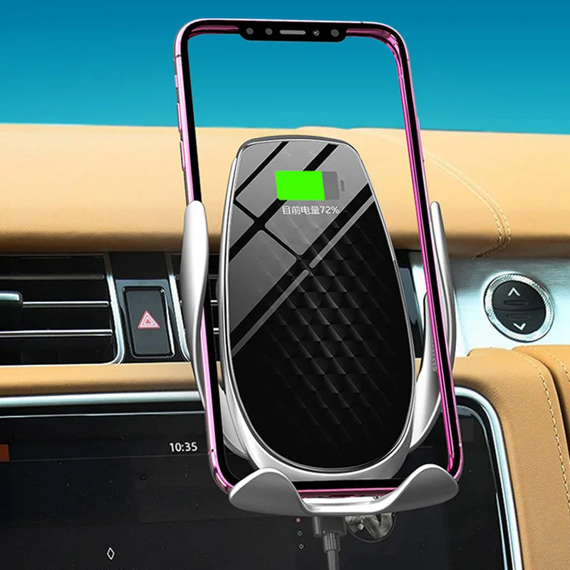 

Mobile Phone Bracket Holder Charging Wireless Charger Portable 360 Degree Rotating for Car DQ-Drop