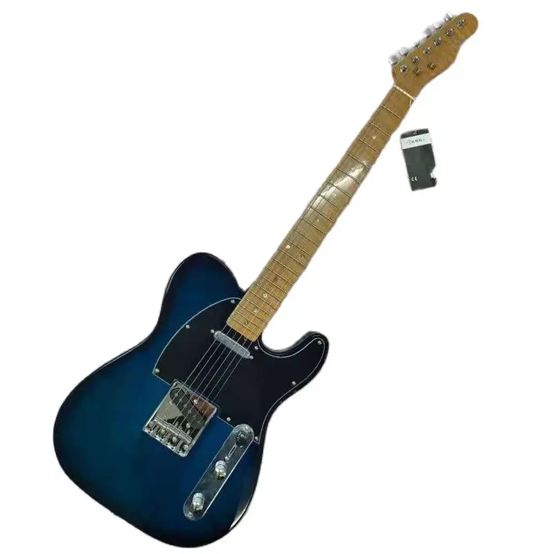 6 saiten gitarre tl stil elektrische gitarre 39 zoll blau gelb sunburst farbe solide ashwood körper holz gitarre hochglanz finish free global s