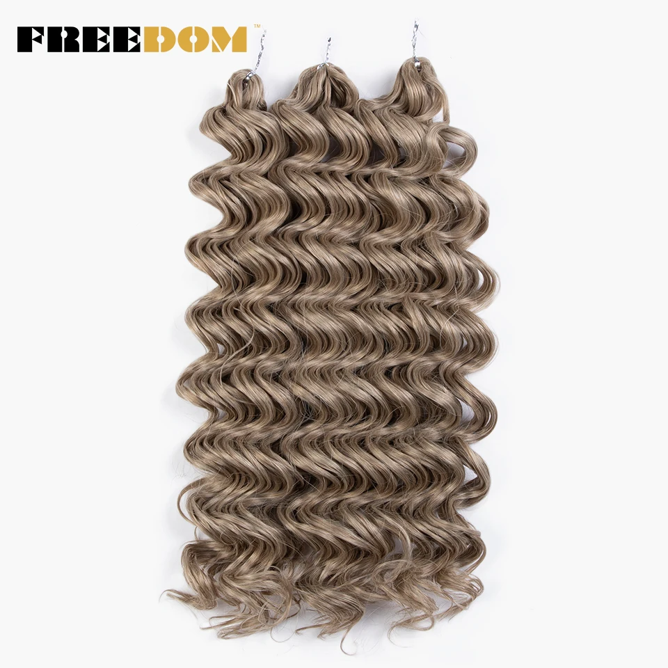 

Синтетические волосы для плетения крючком с глубоким кудрявым эффектом, 24 дюйма