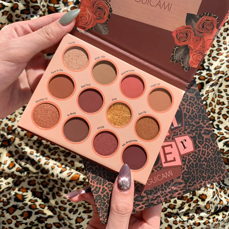 

Палитра теней для век, 12 цветов, водостойкие тени для век, макияжная палитра, палитра теней для век, косметика