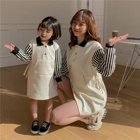 new design family matching dress mum and me sweater dresses fall family clothes mother and daughter pullover dress girls dresses