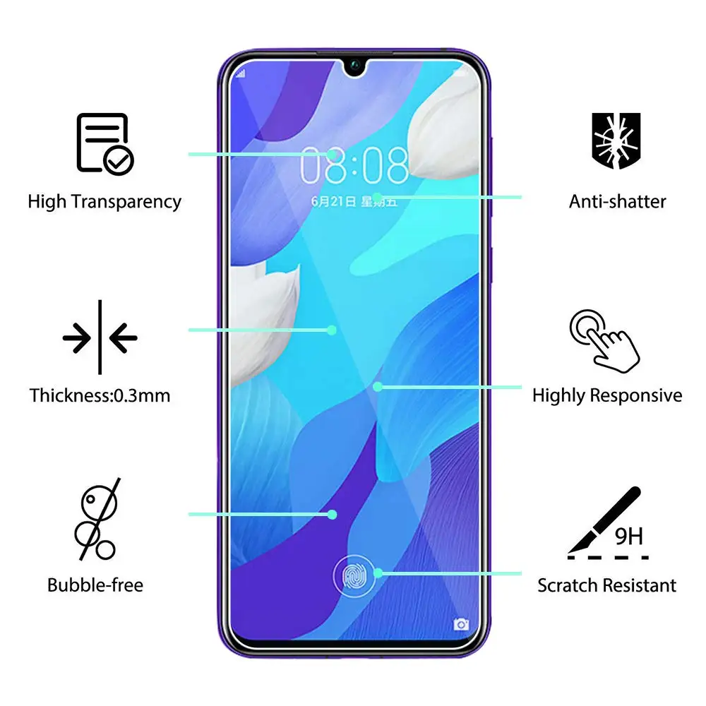 9H 2.5D Закаленное стекло для HuaWei Nova 5 5i Pro Защита экрана Huawei P20 Lite 2019 полностью