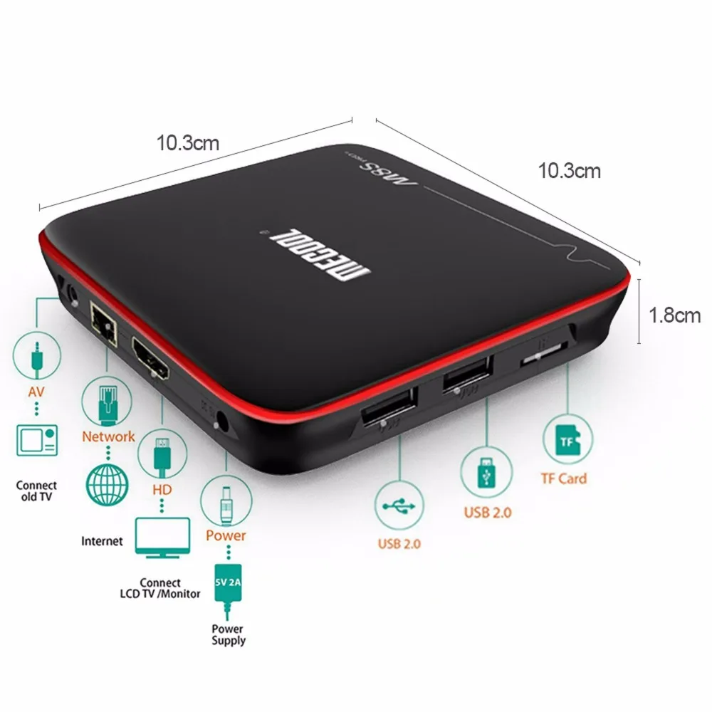 MECOOL M8S PRO W Smart tv Box Android 7,1 Amlogic S905W tv Box 1/2GB 8/16GB2. 4G WiFi Bluetooth телеприставка с ИК-пультом дистанционного управления