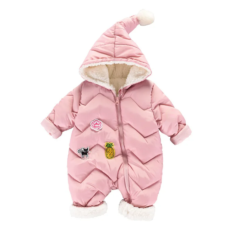 

Winter Rompers Baby Girl Newborn Clothes Children Boys Girls Jumpsuit Kids Down Cotton Overalls Snowsuit Hoodies Warm Clothing