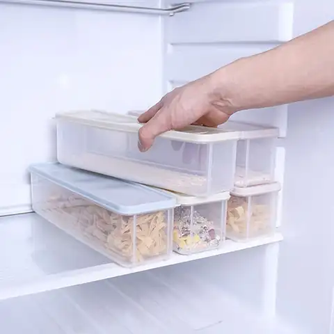 Пластиковый холодильник, быстрое питание, коробки для сохранения свежести, кухонные контейнеры для хранения спагетти, лапши, товары для хра...
