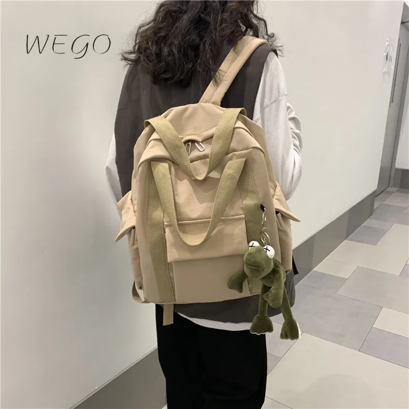 

Luxury School Backpack Women Cute Frog Backpack Waterproof Bagpack School Bags Teenage Girls Nylon Travel Bag Mochila Feminina
