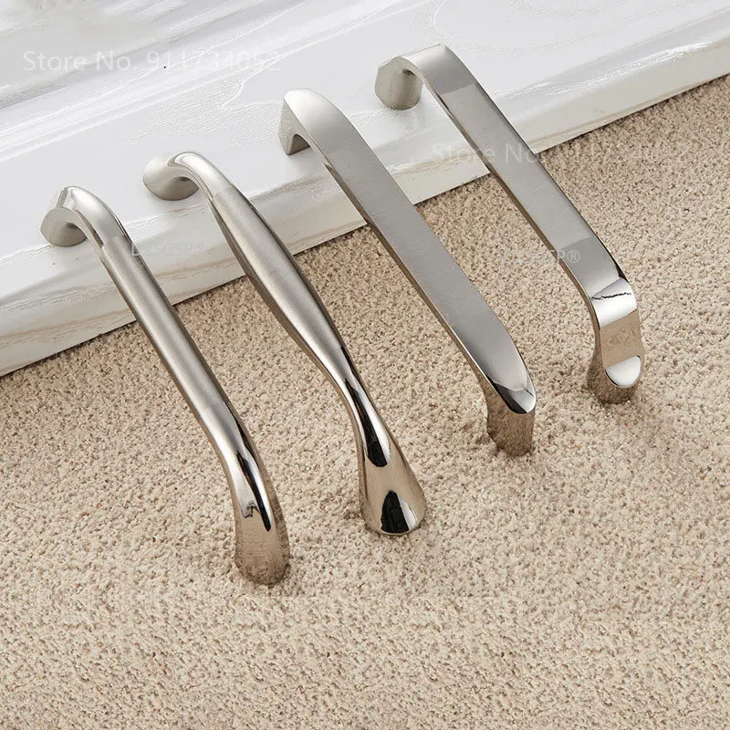 Ручки для шкафа комода фурнитура кухонные ручки ящика серебряное зеркало в