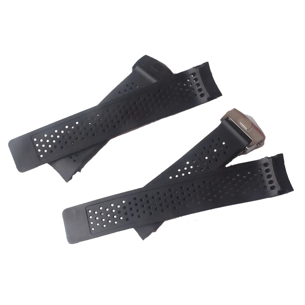 

Watchband Black rubber With holes Waterproof Watch Accessories for Smart Samsung Gear S3 Frontier 22MM Watch accessories clasp