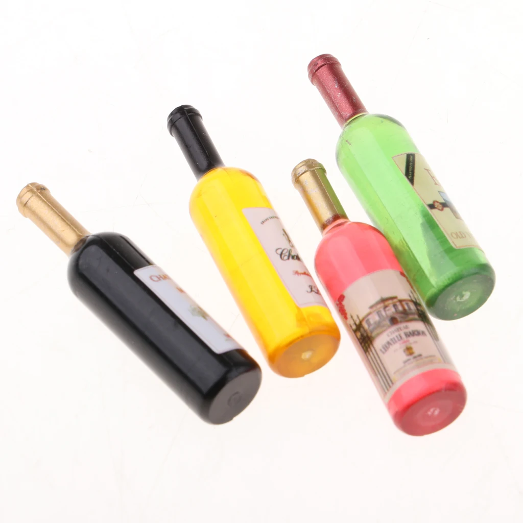 1/12 миниатюрные бутылки для вина кухонные аксессуары кукольного домика мини