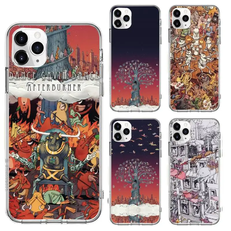 

Dance Gavin Dance Phone Case For Clear-Iphone 5 5s se 6 6s 7 8 11 12 X Xs Xr Pro Plus Max Mini Cover