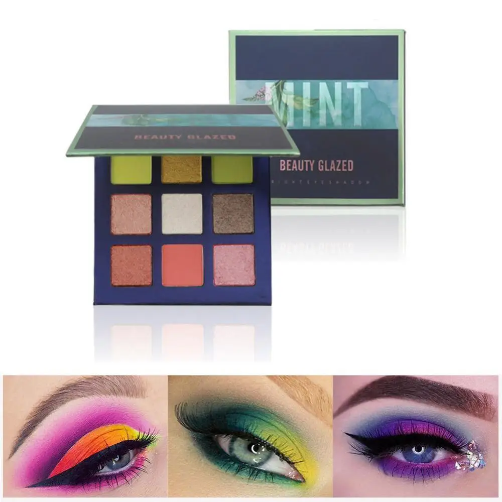 Beauty Glazed 9 цветов Матовая Палетка тени для век водостойкая телесная прессованная