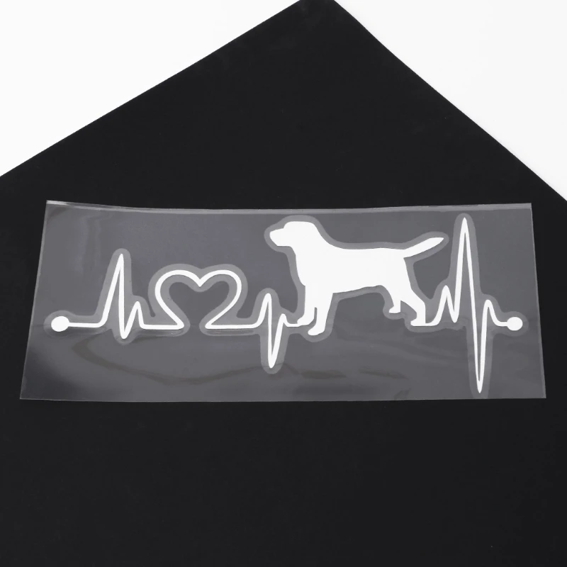 17 8*7 8 см Лабрадор ретривер сердцебиение любовь наклейка автомобиля креативная