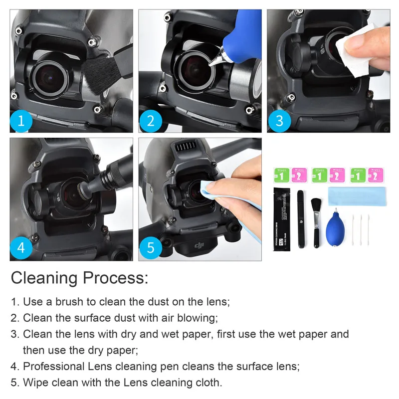 Drone Cleaning kit Gimbal Camera Air Blower Pump Dust Cleaner Lens Tool for DJI FPV/Mavic 2S/Mini 2/Air 2/Pocket 2 | Электроника