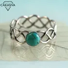 Кольцо женское из серебра 925 пробы с бирюзой