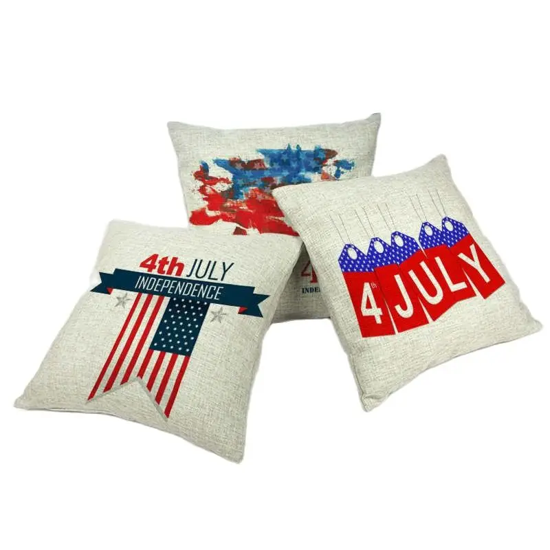

Cojines Decorativos Para sofa, европейский и американский стиль, праздничный подарок, наволочка с надписью, украшение для дома с изображением флага, наво...
